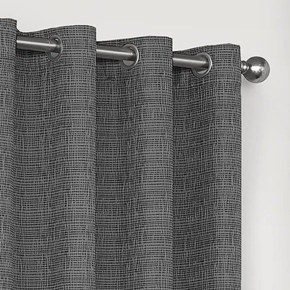 ECLIPSE Trevi Thermal Blackout Single Panel Grommet Curtain Black 52 x 108 NEW - Picture 2 of 8